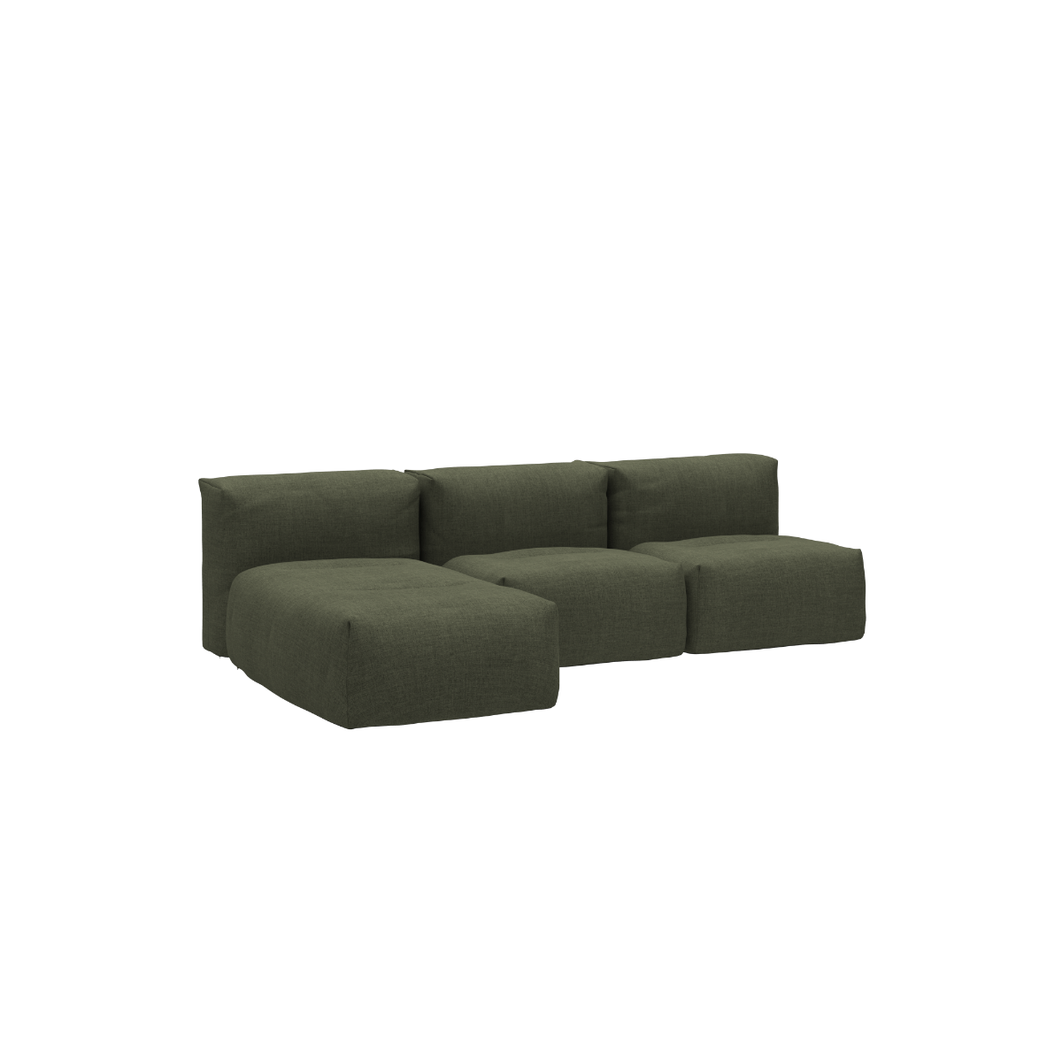 variant_8400109% | Soft Sofa - 3 seater w/ Lounger - Kirra Olive | SACKit