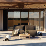 Soft Sofa Outdoor 4 - Sitzer Ecksofa in Kirra Noir, wetterfestes Outdoor - Sofa ohne Gestell. | Soft Sofa Outdoor - 4 Seater Corner Sofa - Kirra Sand | SACKit