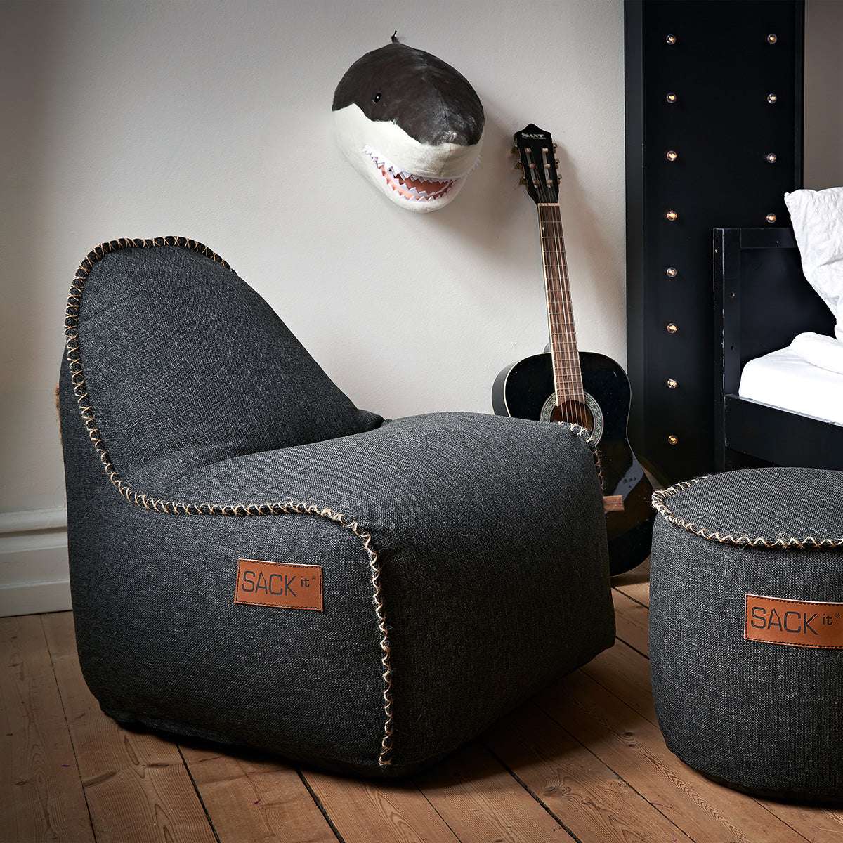 Cobana Junior Lounge Chair in Cobana Grey, formstabiler Sitzsack für Kinder aus Olefin - Fasermischung. | Cobana Junior Lounge Chair - Cobana Rose | SACKit