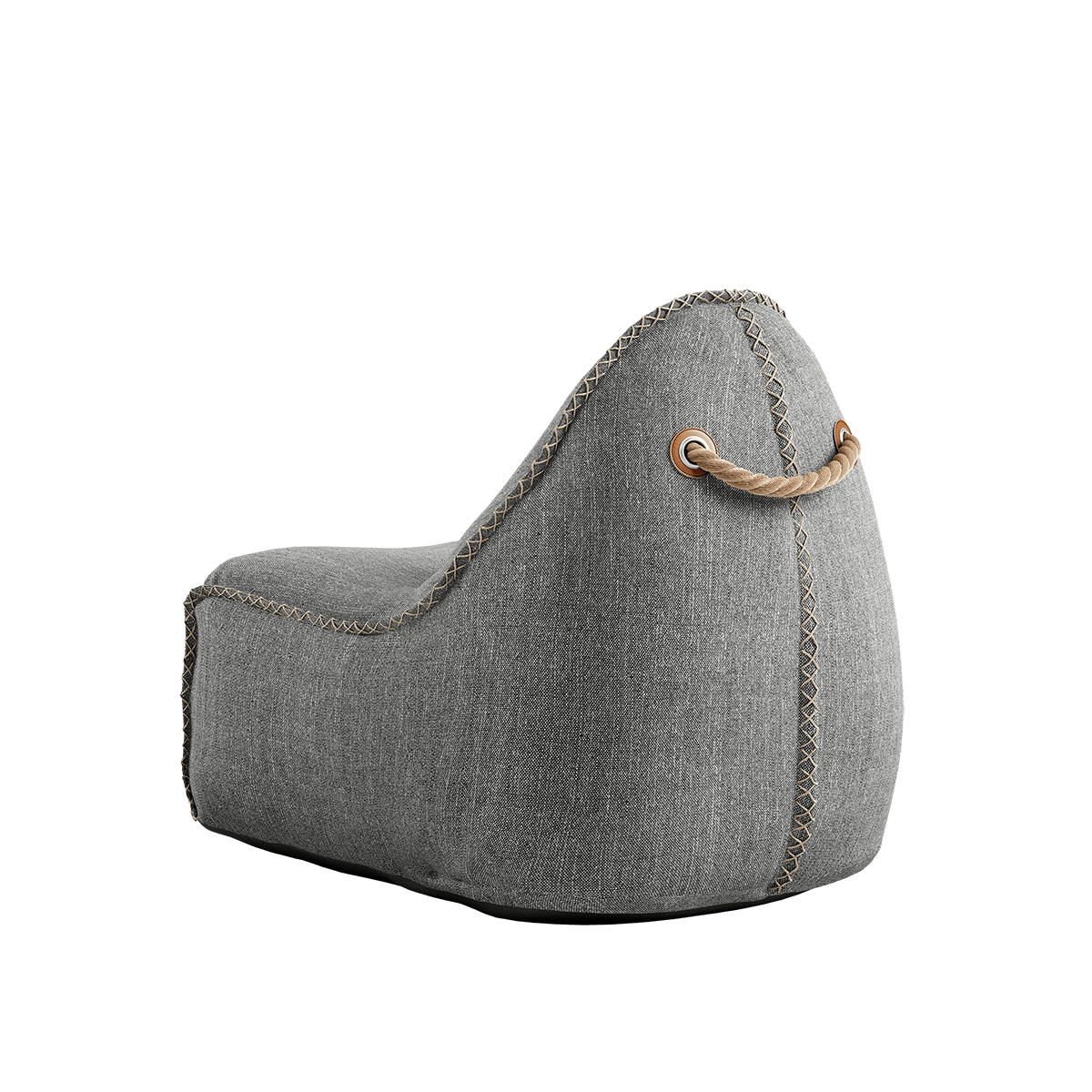 Cobana Junior Lounge Chair in light grey made of durable, water-repellent fabric with soft filling for children.