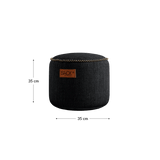 Cobana Junior Pouf in Cobana Sand Melange, runder Kinderpouf aus wasserabweisendem Stoff. | Cobana Junior Pouf - Cobana Rose | SACKit