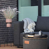 Schwarzes Cobana Lounge Sofa Corner mit pulverbeschichtetem Aluminiumrahmen und klaren skandinavischen Linien. | Cobana Lounge Sofa - Corner - Kirra Olive | SACKit