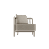 Kirra Lounge Sofa Corner in sandfarbenem Olefin - Textil mit pulverbeschichtetem Aluminiumrahmen. | Kirra Lounge Sofa - Corner - Kirra Sand | SACKit