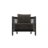 Kirra Lounge Chair in Kirra Noir mit pulverbeschichtetem Aluminiumrahmen und Olefin - Textil für den Außenbereich | Kirra Lounge Chair - Kirra Noir | SACKit