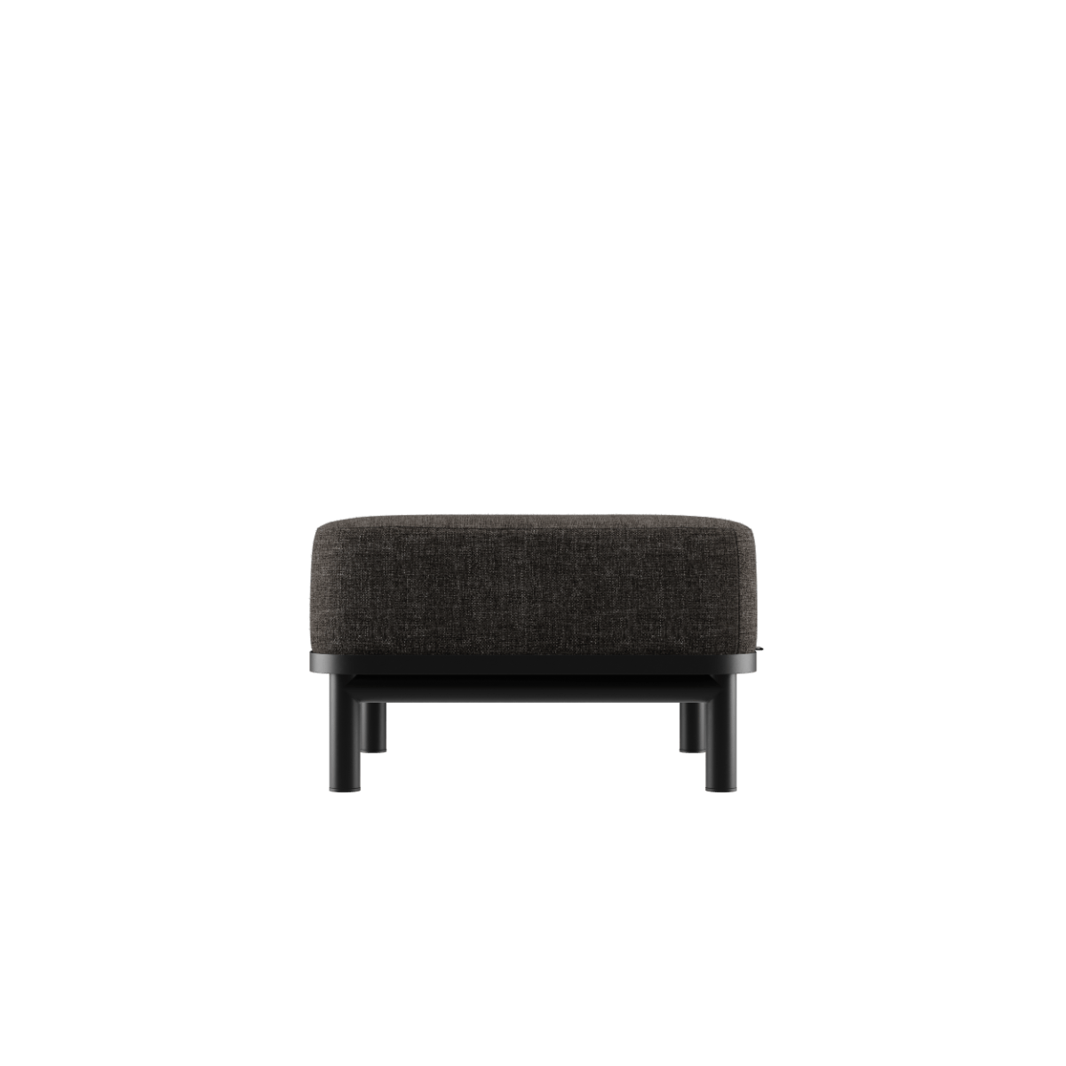 Kirra Lounge Sofa Pouf in Kirra Noir mit pulverbeschichtetem Aluminiumrahmen und wasserabweisendem Olefin - Textil | Kirra Lounge Sofa - Pouf - Kirra Noir | SACKit