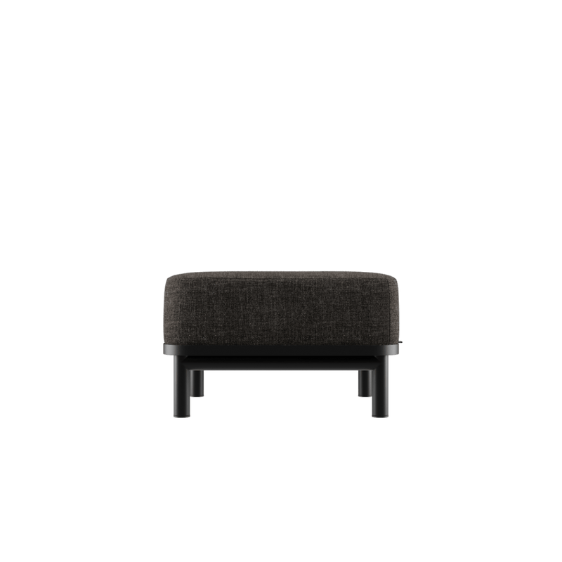 Kirra Lounge Sofa Pouf in Kirra Noir mit pulverbeschichtetem Aluminiumrahmen und wasserabweisendem Olefin - Textil | Kirra Lounge Sofa - Pouf - Kirra Noir | SACKit