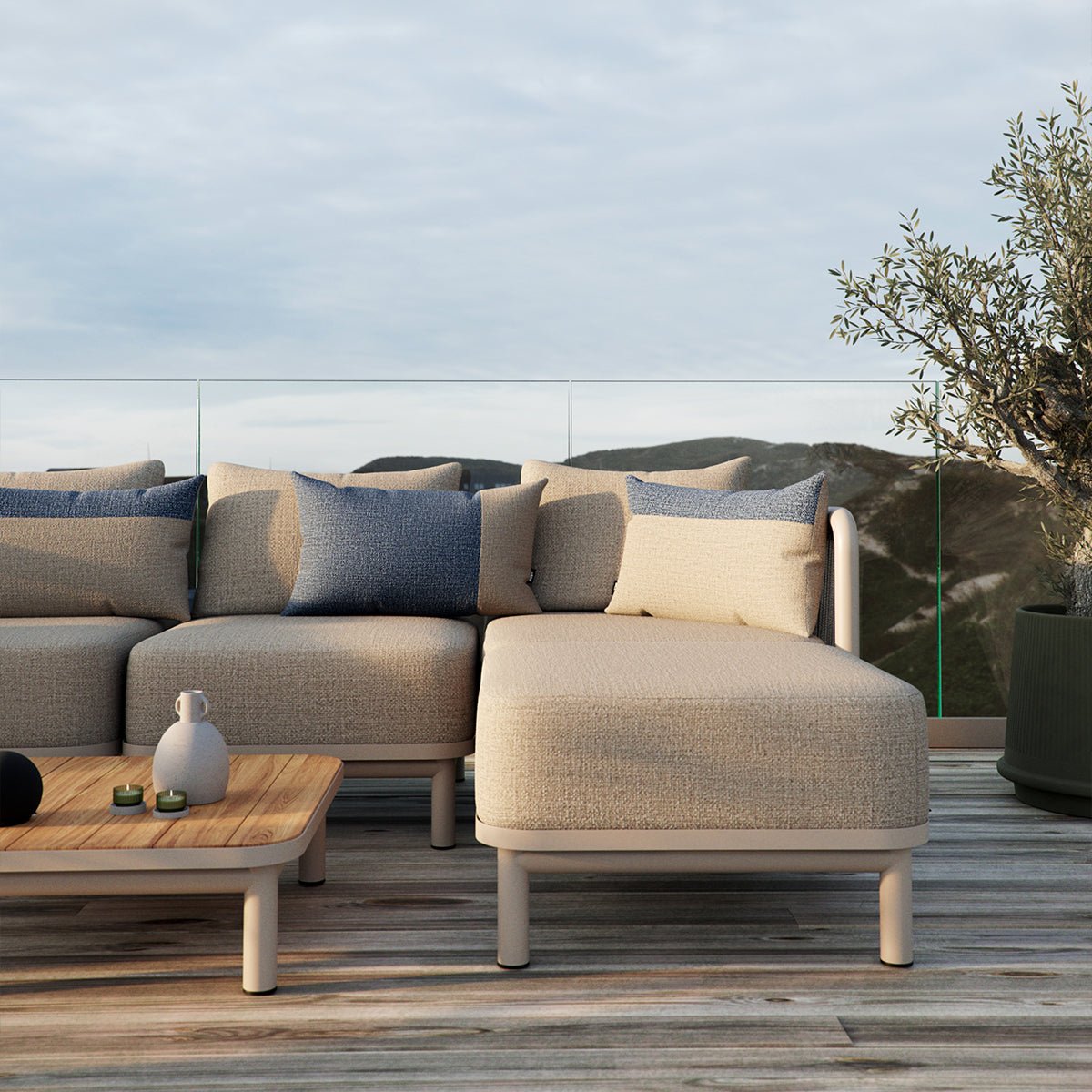  | Tide Cushion - Sand/Indigo | SACKit
