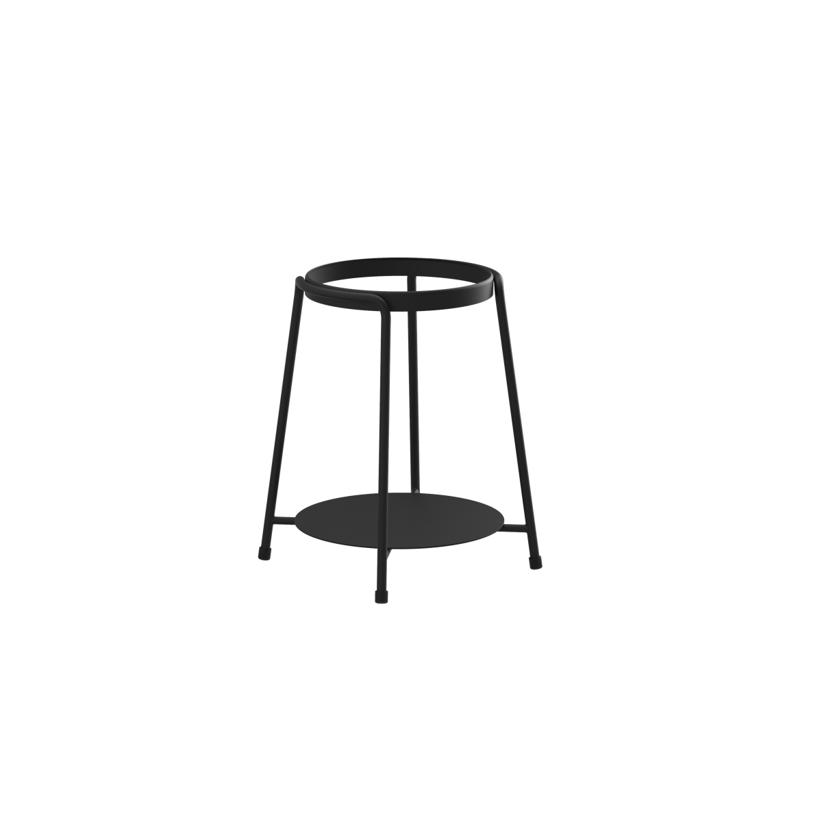 Schwarze, wasserabweisende Abdeckung für Patio Accessory Stand Ø22 aus dehnbarem Material.