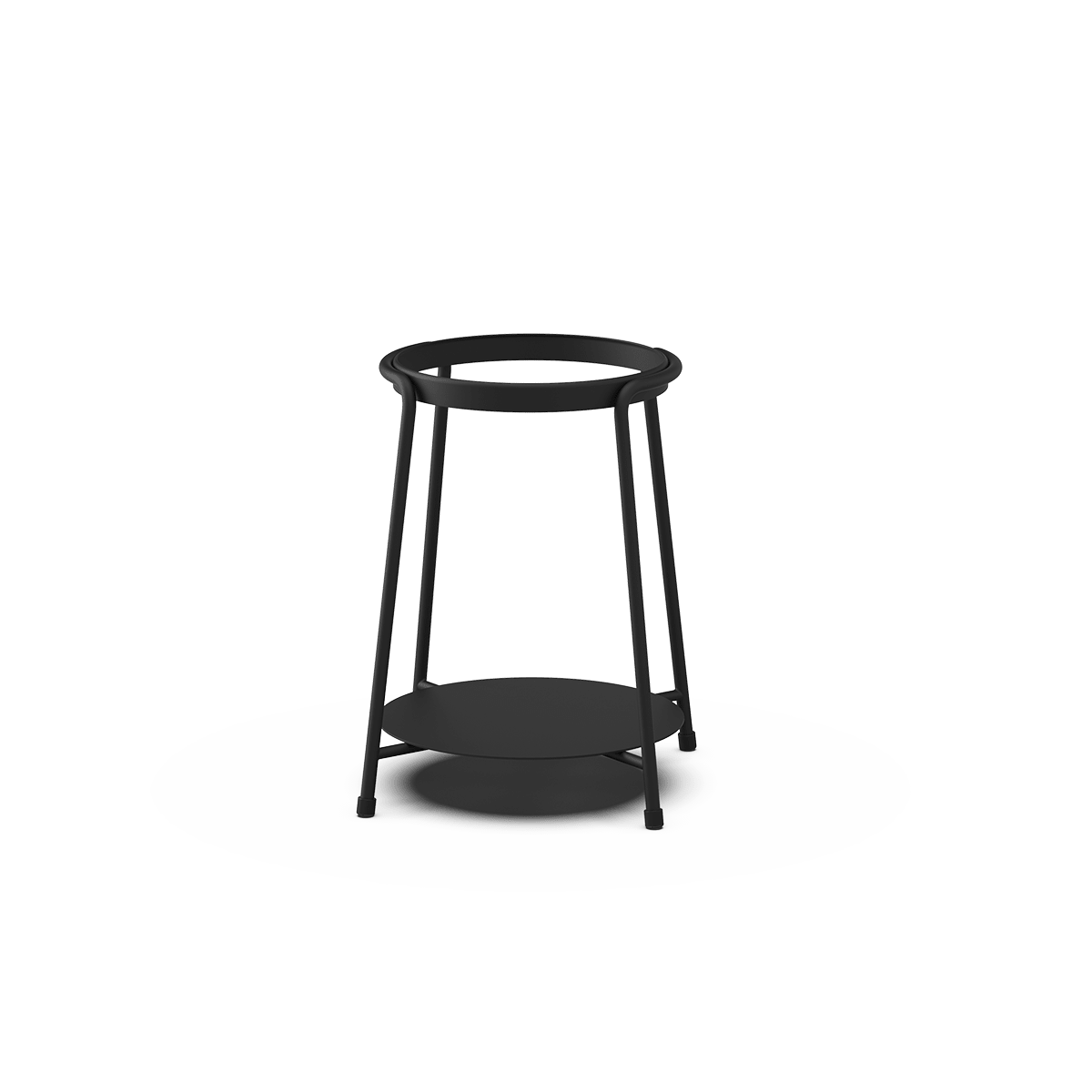 Schwarzer pulverbeschichteter Edelstahlständer Ø22 cm für Outdoor - Zubehör mit schlichtem Design | Patio Accessory Stand Ø22 + Light 250 - | SACKit