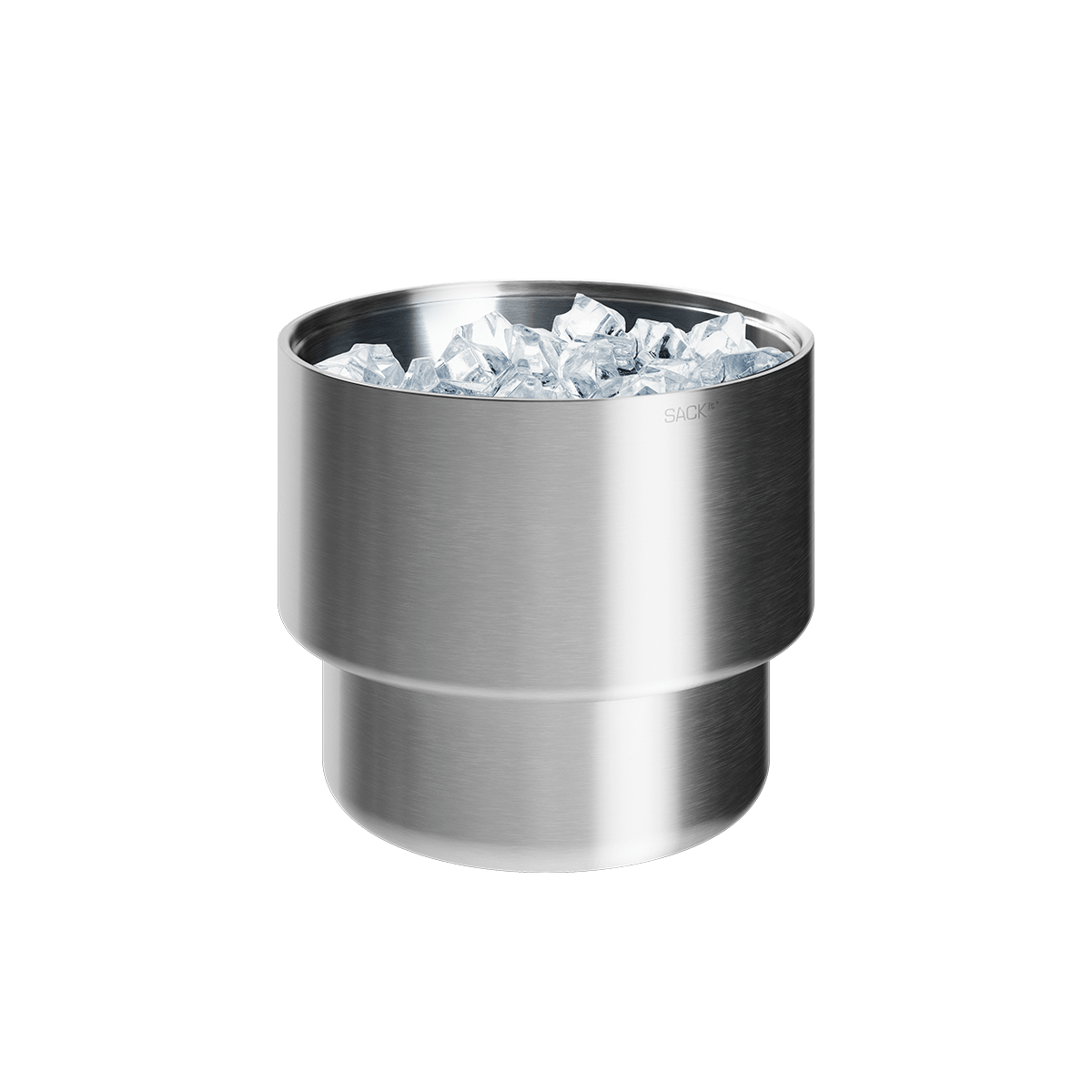 Runder Wine Bucket aus rostfreiem Stahl mit 9 Liter Fassungsvermögen und doppelwandiger Konstruktion. | Wine Bucket - Ø22 - | SACKit