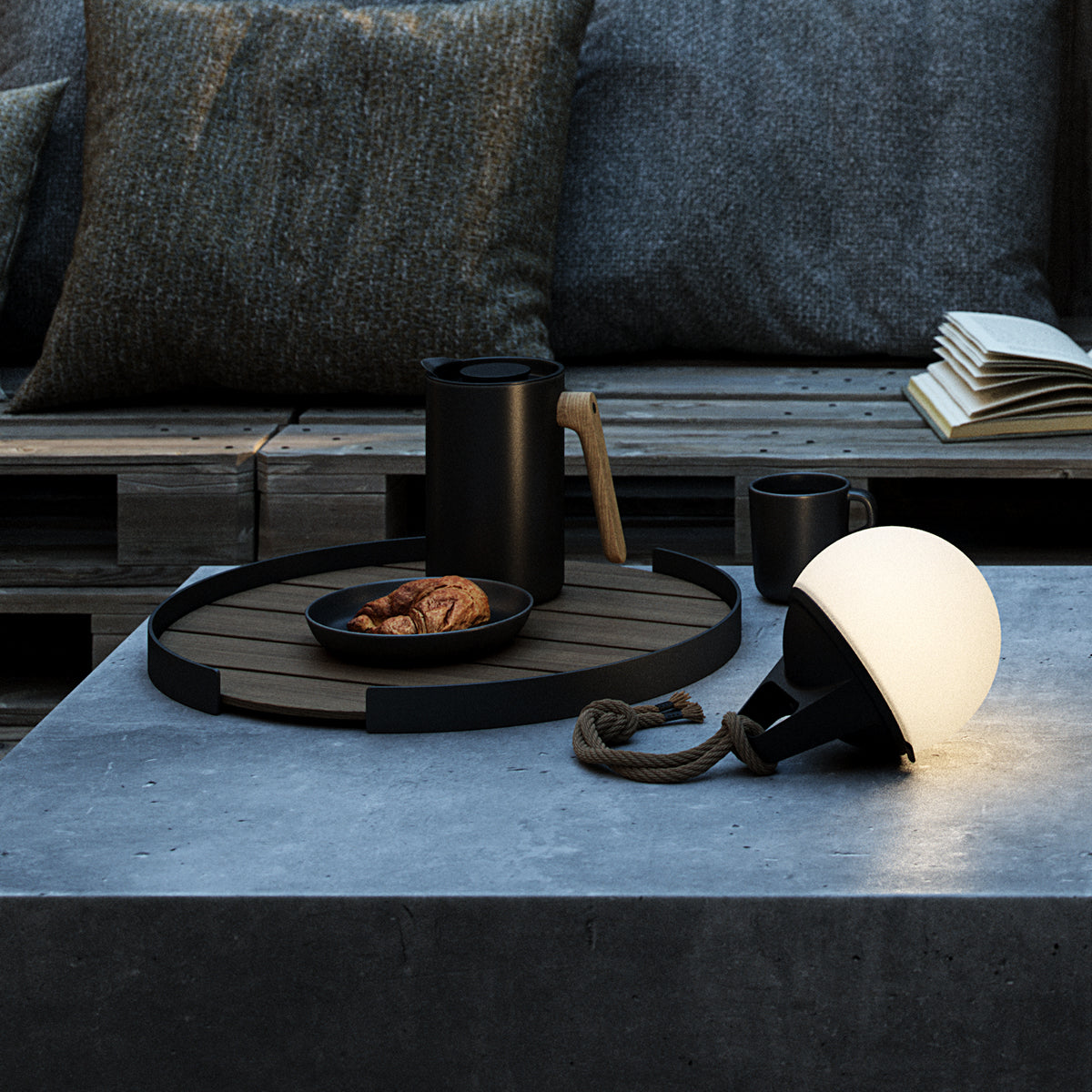 Light 155 - Innen/Aussen Akkubetriebene Lampe - Ø17 cm