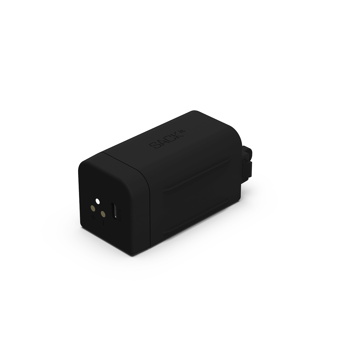 Kompakter Battery 10400 Akku für SACKit Light 250 und Light 350, schwarz, USB - C Ladeanschluss sichtbar | Battery 10400 - Light 250 & 350 - | SACKit