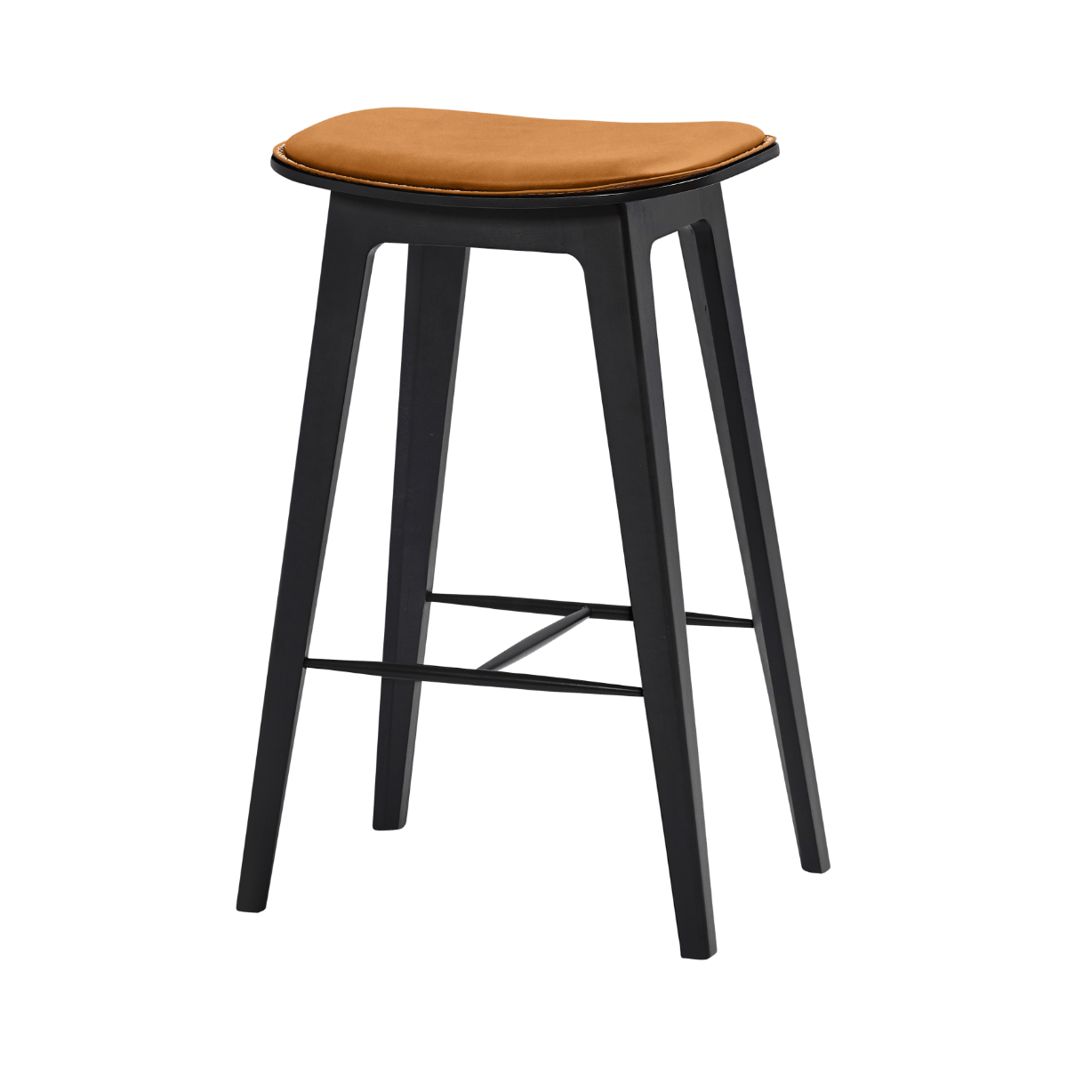  | Nordic Bar Stool - Beech with stitches [Contract] - 68 cm Luna Sandstone | SACKit