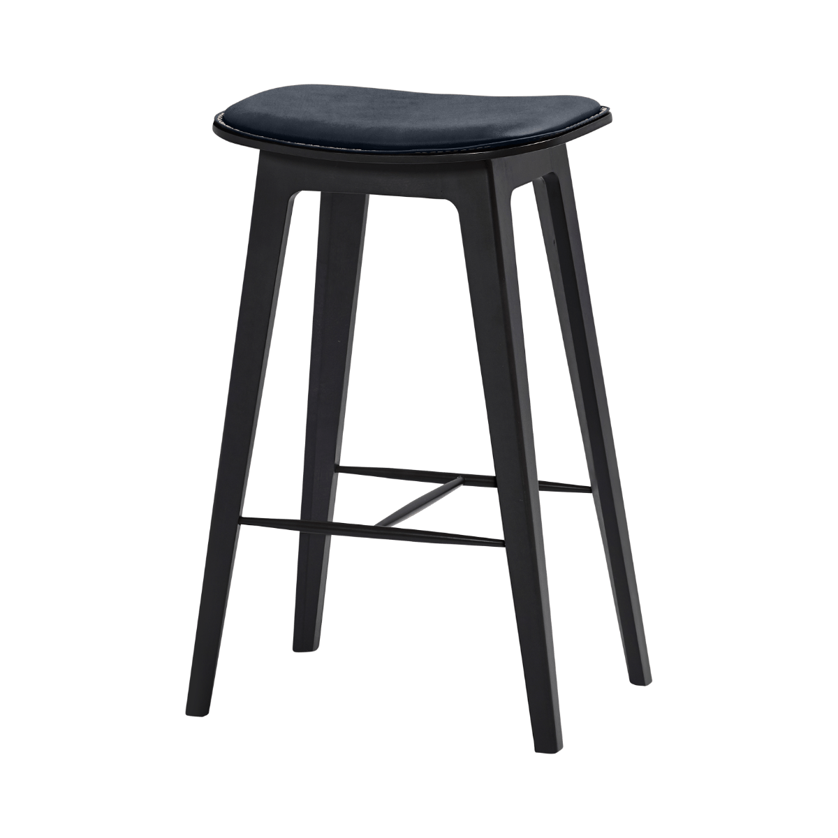  | Nordic Bar Stool - Beech with stitches [Contract] - 73 cm Luna Carbon | SACKit