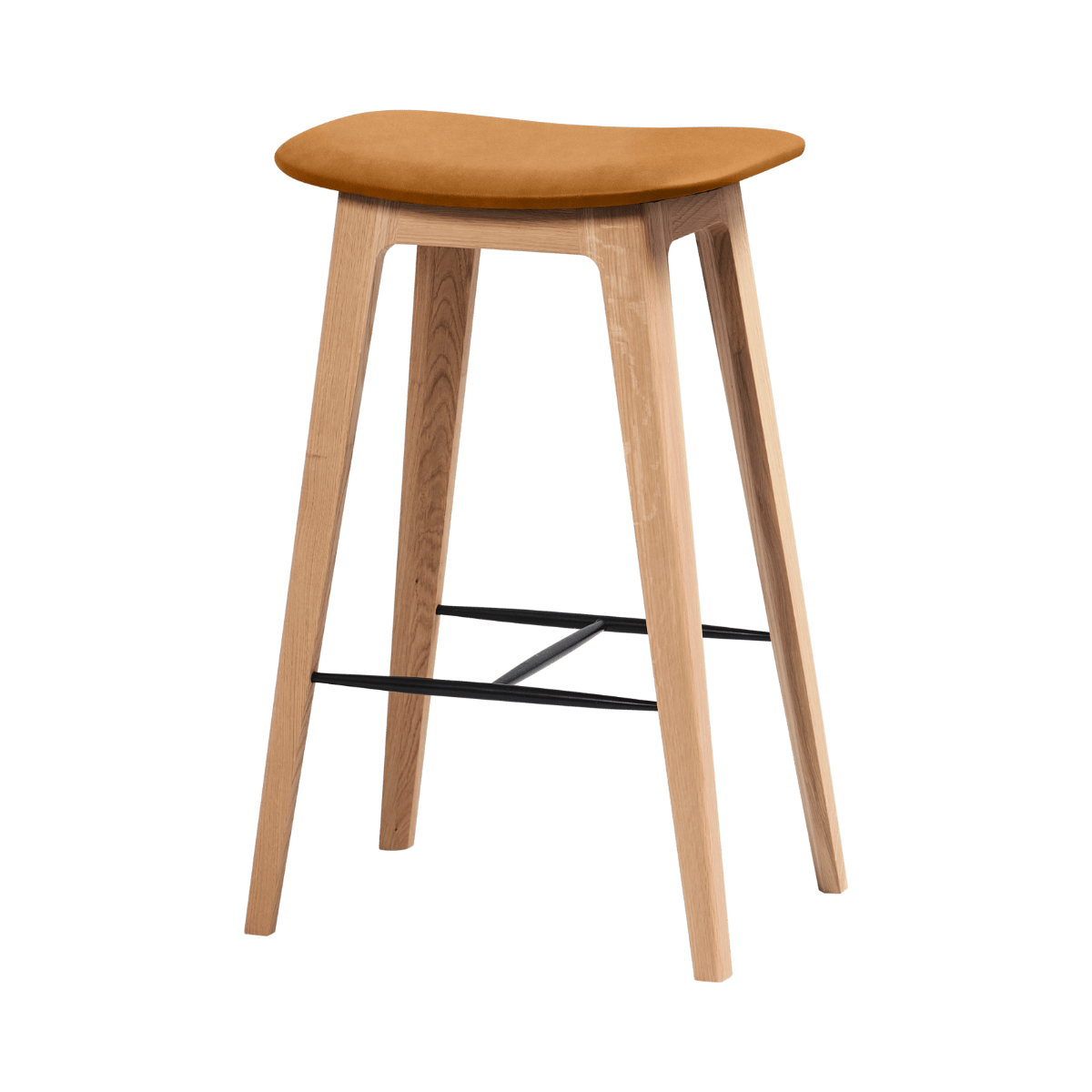  | Nordic Bar Stool - Oak - 68 cm Luna Sandstone | SACKit