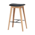  | Nordic Bar Stool - Oak with stitches - 68 cm Terra Black | SACKit