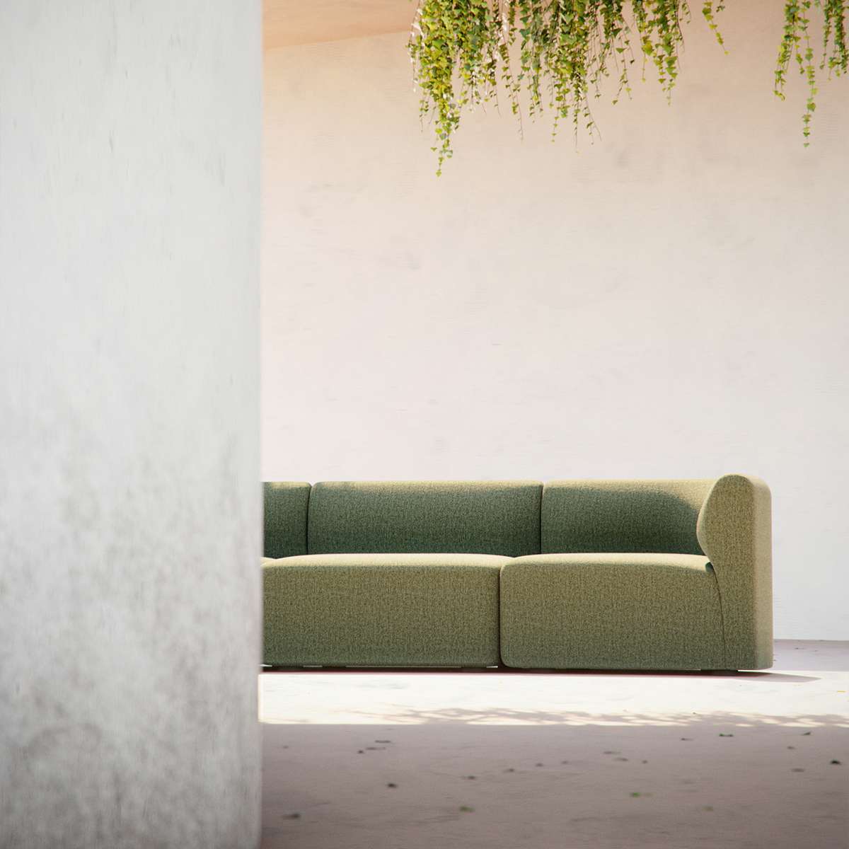Fjord Sofa Eckmodul rechts in warmem Cosmo Mustard mit weichen Linien und skandinavischem Design | Fjord Sofa - Corner Section Right - Cosmo Mustard | SACKit
