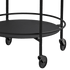 Schwarzer Serving Table aus pulverbeschichtetem Stahl mit vier Rollen und zwei Ablageflächen. | Serving Table - | SACKit