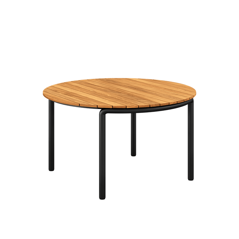 Patio Dining Table Ø133 + Patio Chair no. One S2 | Patio Dining Table Ø133 + Patio Chair no. One S2 - Black Cobana Sand Melange | SACKit