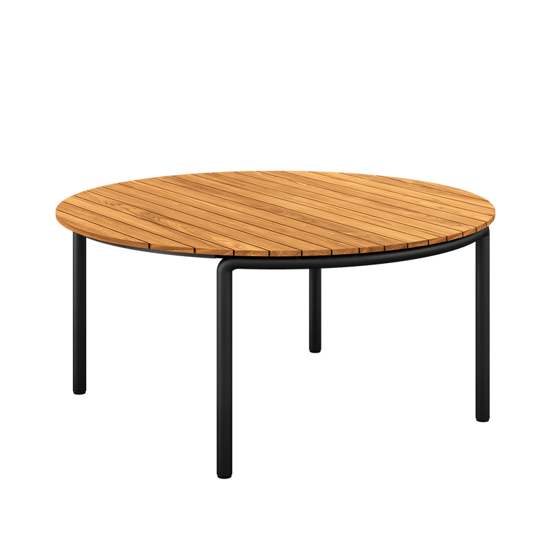 Patio Dining Table Ø160+ Patio Chair no. One S2 | Patio Dining Table Ø160+ Patio Chair no. One S2 - Black Cobana Sand Melange | SACKit