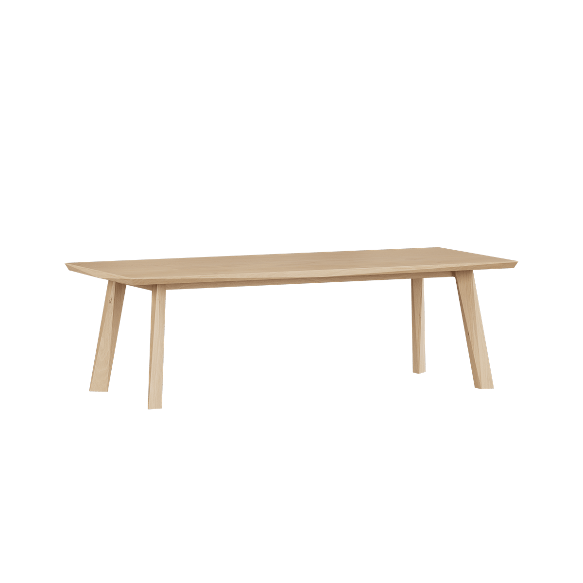 Edge Dining Table aus europäischer Eiche mit facettierter Tischplatte, 240x100 cm, matt lackiert. | Edge Dining Table - 240x100 cm - | SACKit