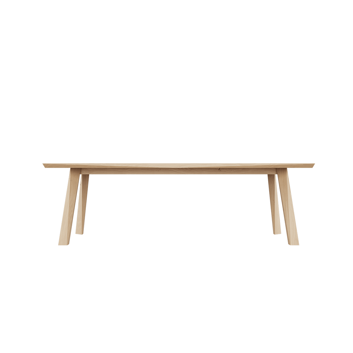 Edge Dining Table aus europäischer Eiche mit facettierter Tischplatte, 240x100 cm, matt lackiert | Edge Dining Table - 240x100 cm - | SACKit