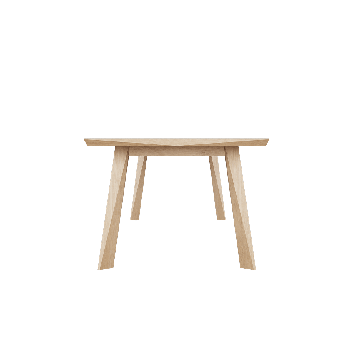 Edge Dining Table aus europäischer Eiche mit facettierter Tischplatte und massiven Eichentischbeinen, 300x100 cm. | Edge Dining Table - 300x100 cm - | SACKit