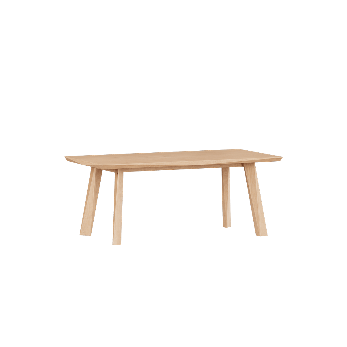 Edge Dining Table aus FSC - zertifizierter europäischer Eiche mit facettierter Tischplatte, 180x90 cm, matt lackiert | Edge Dining Table - 180x90 cm - | SACKit