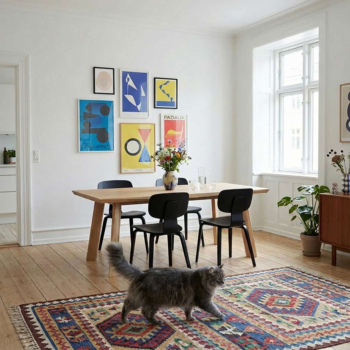 Edge Dining Table aus FSC - zertifizierter europäischer Eiche mit facettierter Tischplatte und massiven Holzbeinen | Edge Dining Table - 180x90 cm - | SACKit