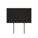 Verlängerungsplatte 60x90 cm aus schwarz gebeiztem Eichenfurnier für Edge Dining Table mit quer verlaufender Maserung | Edge Dining Table - Extension Leaf - 60x100 cm | SACKit