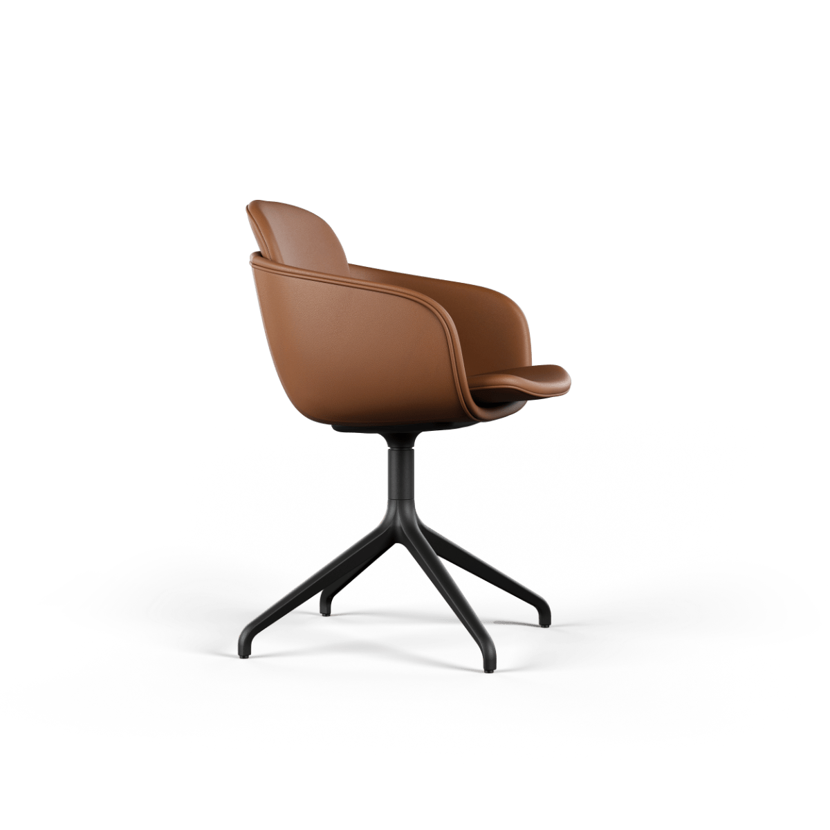  | Chair no. One S2 Black Swivel - LUNA Walnut Ohne Rückholfunktion | SACKit