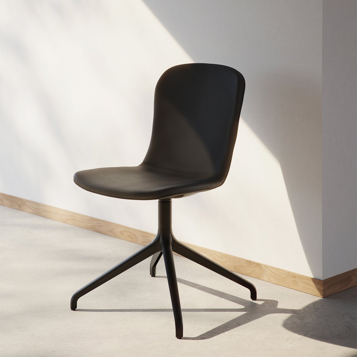  | Chair no. One S1 Black Swivel - LUNA Walnut Ohne Rückholfunktion | SACKit | Chair no. One S1 Black Swivel - LUNA Walnut Ohne Rückholfunktion | SACKit