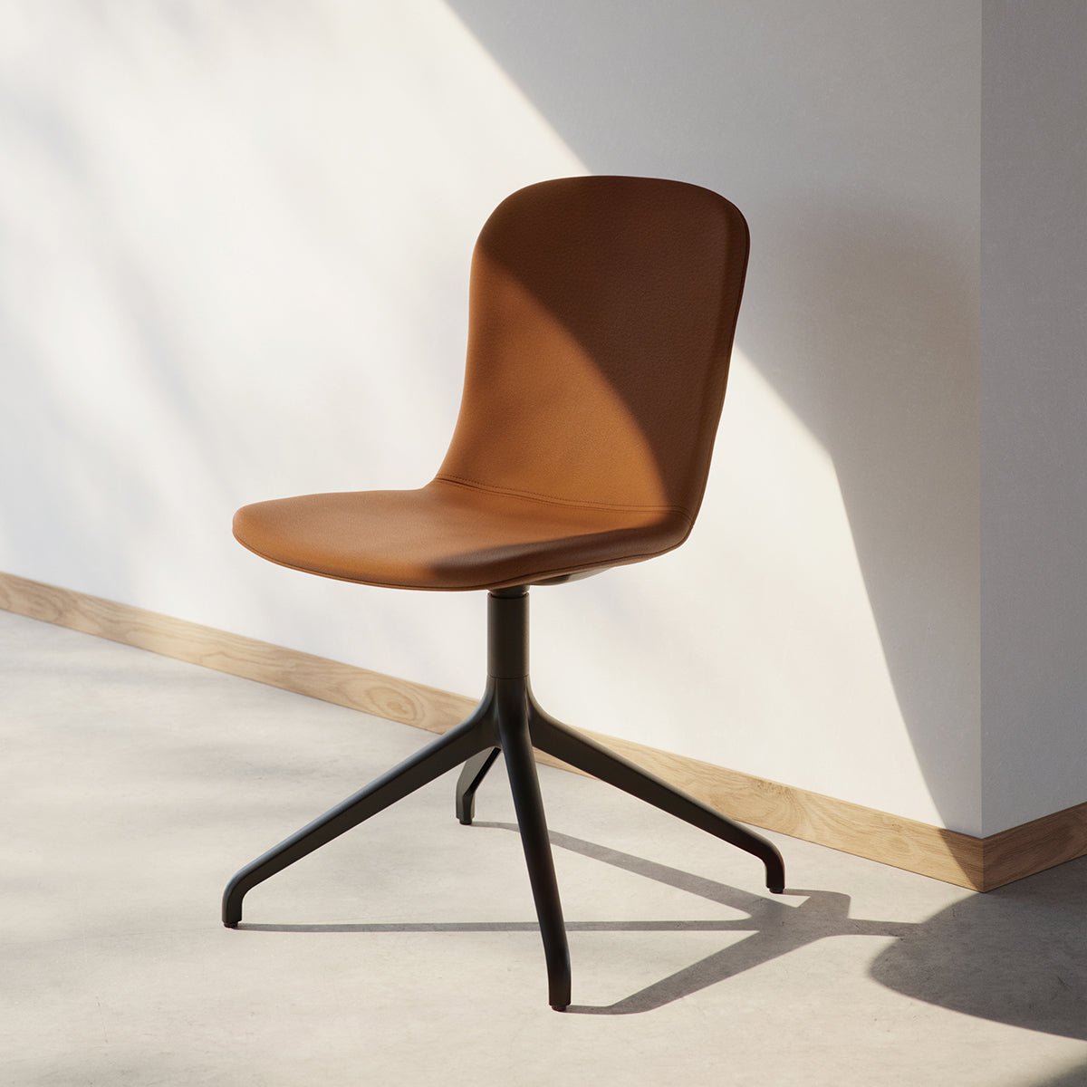  | Chair no. One S1 Black Swivel - LUNA Walnut Ohne Rückholfunktion | SACKit | Chair no. One S1 Black Swivel - LUNA Walnut Ohne Rückholfunktion | SACKit