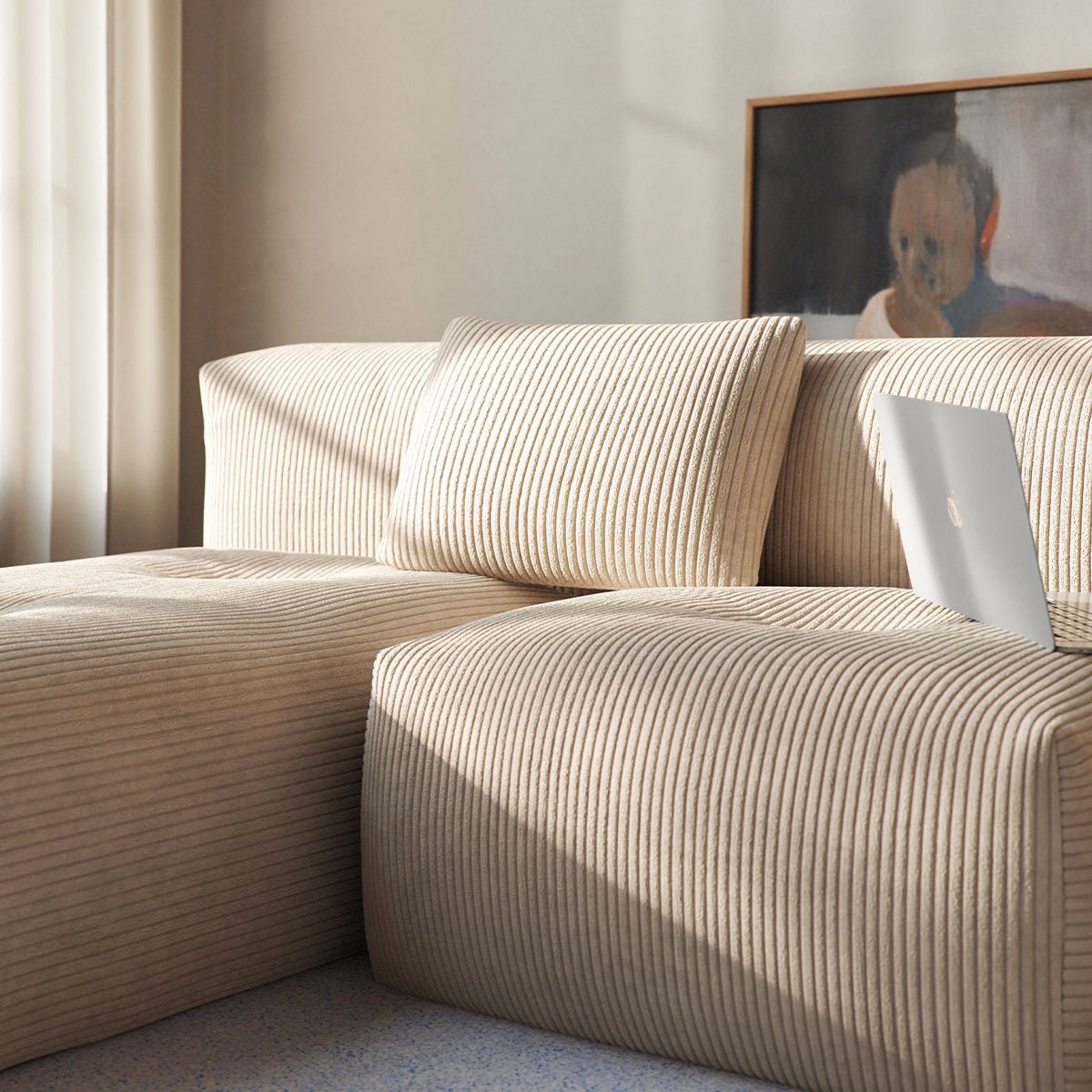  | Soft Sofa Indoor - Cushion - Corduroy Beige | SACKit