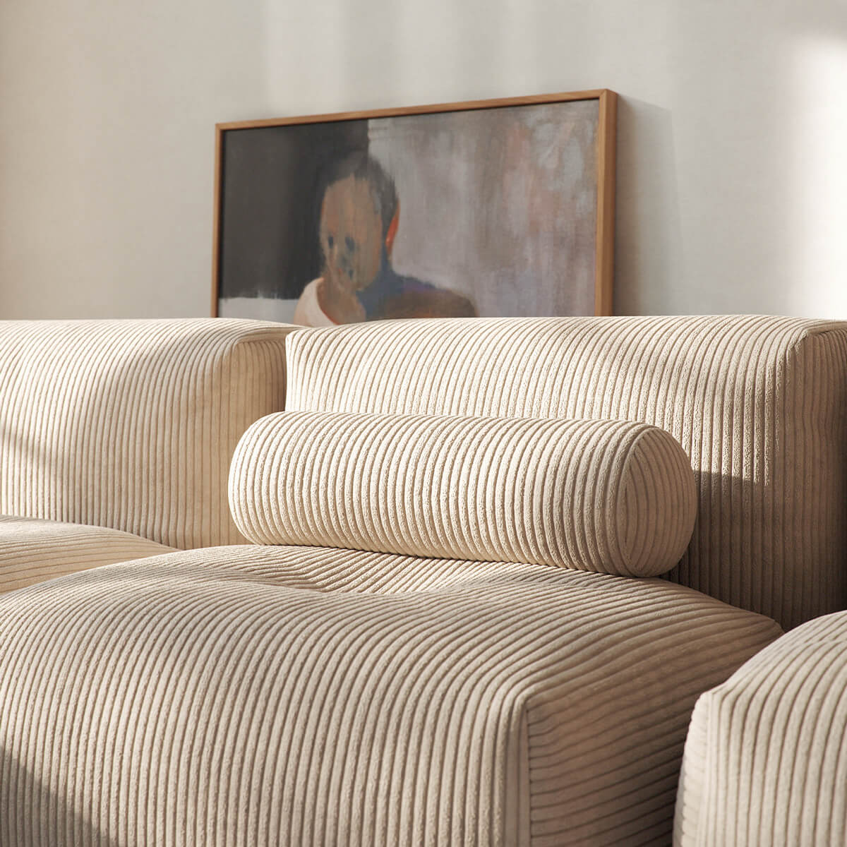  | Soft Sofa Indoor - 3 Seater w/ Lounger - Corduroy Beige | SACKit | Soft Sofa Indoor - 3 Seater w/ Lounger - Corduroy Beige | SACKit