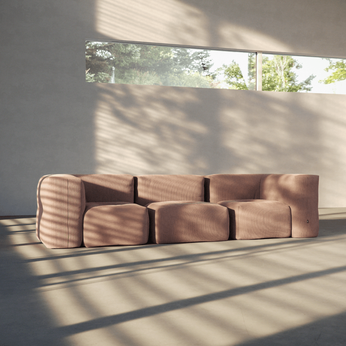  | Soft Sofa Indoor - Corner - Corduroy Rose | SACKit