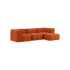  | Soft Sofa Indoor - 3 Seater - Orange Jaquard Mit Hocker | SACKit