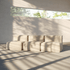  | Soft Sofa Indoor - 3 Seater Open - Teddy Beige Ohne Hocker | SACKit