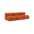  | Soft Sofa Indoor - 3 Seater Open - Orange Jaquard Ohne Hocker | SACKit