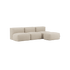  | Soft Sofa Indoor - 3 Seater Open - Teddy Beige Mit Hocker | SACKit