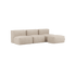  | Soft Sofa Indoor - 3 Seater Open - Corduroy Beige Mit Hocker | SACKit