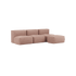  | Soft Sofa Indoor - 3 Seater Open - Corduroy Rose Mit Hocker | SACKit