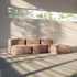  | Soft Sofa Indoor - 3 Seater Open - Corduroy Rose Mit Hocker | SACKit