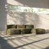  | Soft Sofa Indoor - 3 Seater Open - Corduroy Olive Mit Hocker | SACKit