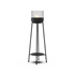 Schwarze Bio Lampe aus Edelstahl mit hitzebeständigem Glas auf rundem Patio Accessory Stand | Patio Accessory Stand Ø14 + Bio Lamp - | SACKit