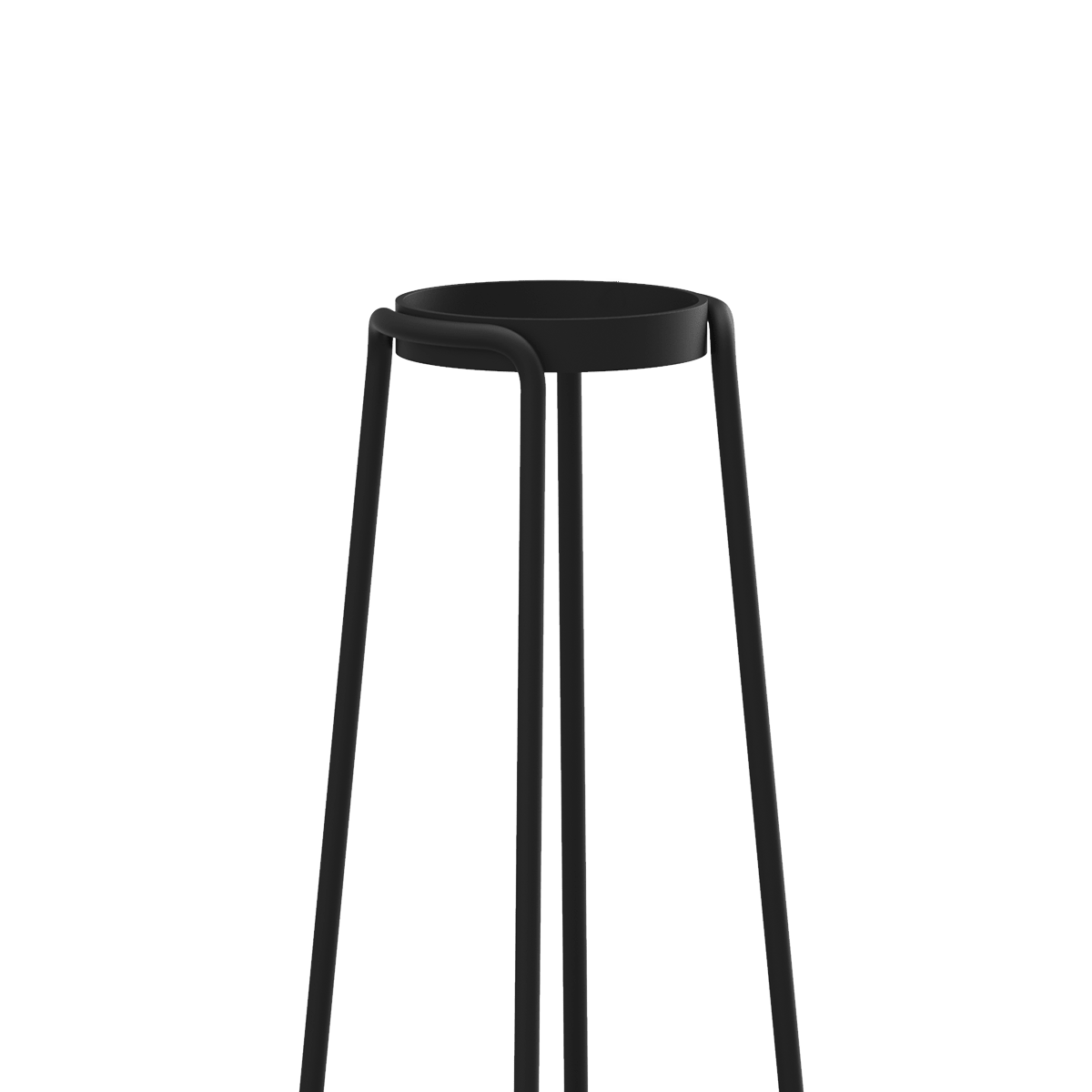 Schwarzer pulverbeschichteter Edelstahlständer mit Play Lautsprecher aus Hanfseil und Polyestergewebe. | Patio Accessory Stand Ø14 + Play - | SACKit