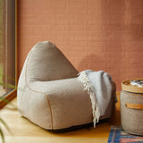 SACKit Chair & Pouf Indoor in Teddy Brown Textil, gemütliches Lounge - Set mit weichem Bezug und rutschfester Unterseite. | SACKit Chair & Pouf Indoor - Orange Jaquard | SACKit