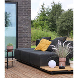Schwarzes Cobana Lounge Sofa mit drei Sitzelementen ohne Armlehnen, modernes Outdoor - Design. | Cobana Lounge Sofa - 3 seater - Kirra Olive Mit Armlehnen Mit Hocker | SACKit