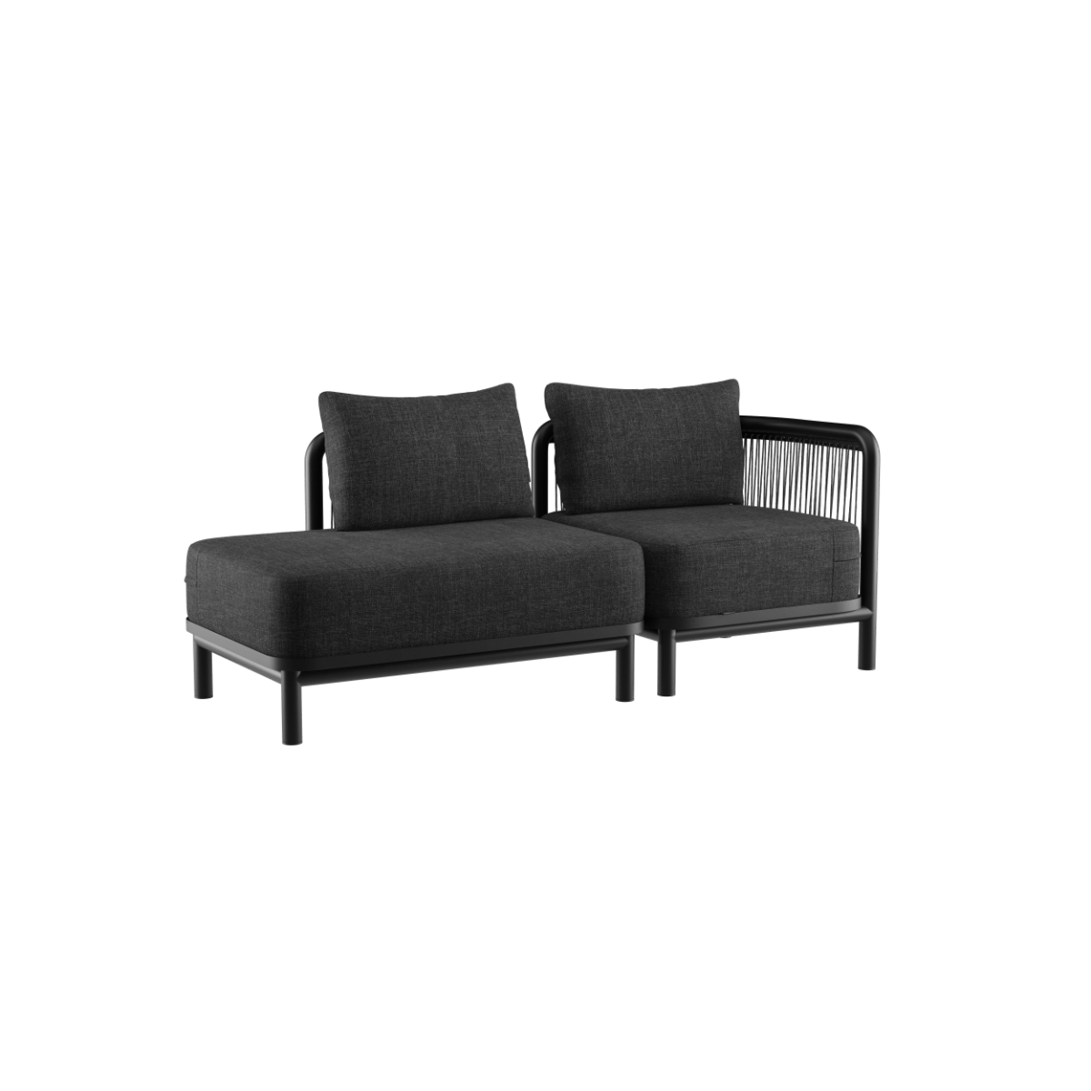  | Kirra Lounge Sofa - 2 - Sitzer mit open end - Kirra Noir Links | SACKit