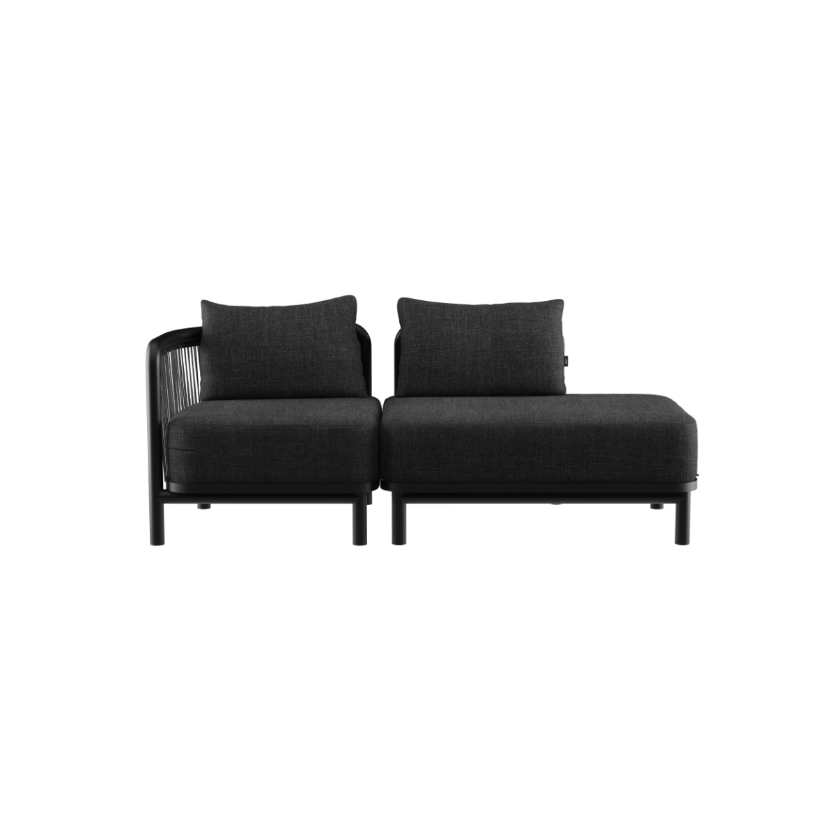  | Kirra Lounge Sofa - 2 - Sitzer mit open end - Kirra Noir Links | SACKit